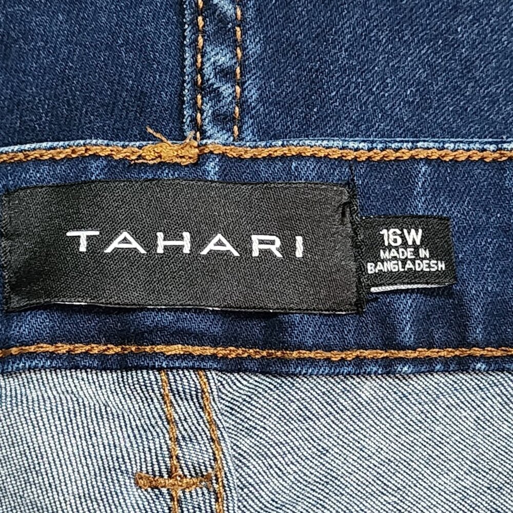 Tahari Jeans Womens Size 16W Blue Denim Chloe Fit Solution Skinny Leg Stretch - Picture 3 of 7